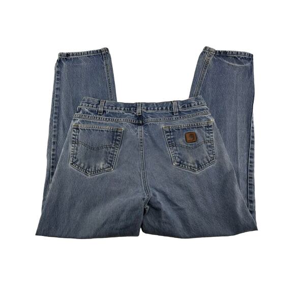 Carhartt Jeans Mens 36x34 Blue Relaxed Heavy Cotton Denim Pants‎ RN14806 B17 DST - Picture 1 of 16